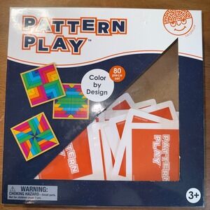 MindWare Pattern Play 80 Piece Wooden Block Set Geometric Puzzle Learning Toy 3+